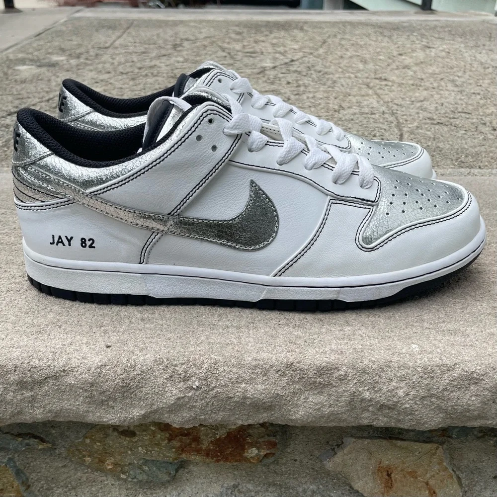 VNDS!  2010 Nike ID dunk!  White & silver!  Size 11 - Picture 3 of 9